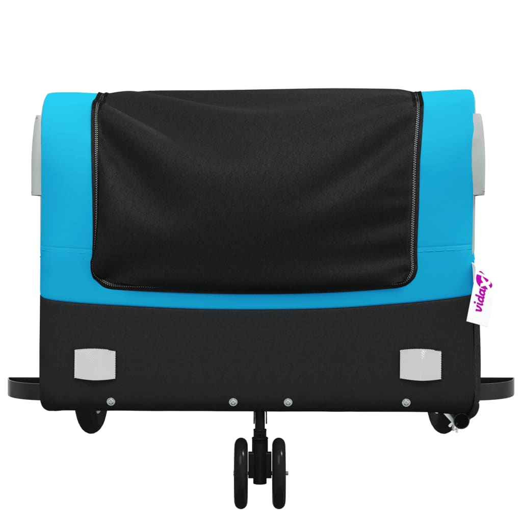 Cykeltrailer Sort og Blå 45 kg Jern