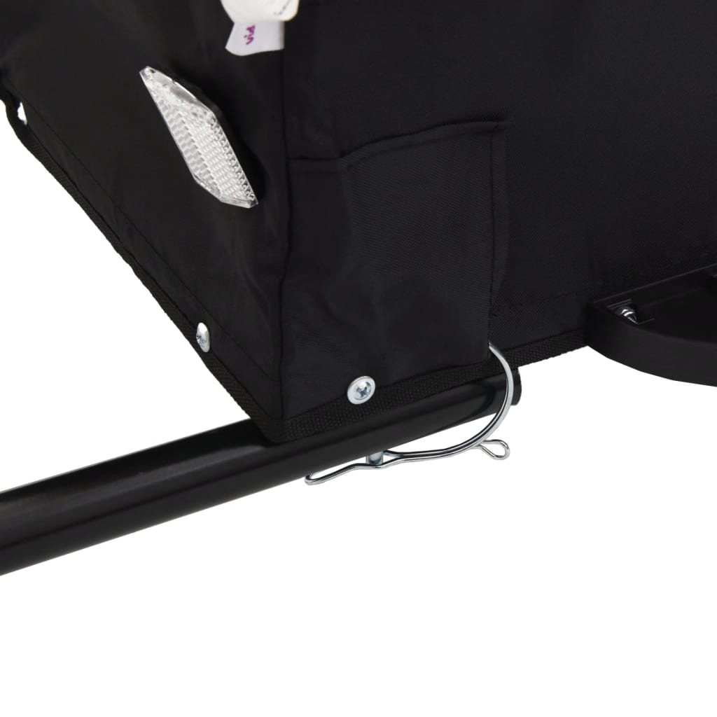 Cykeltrailer Sort og Grøn 45 kg Jern