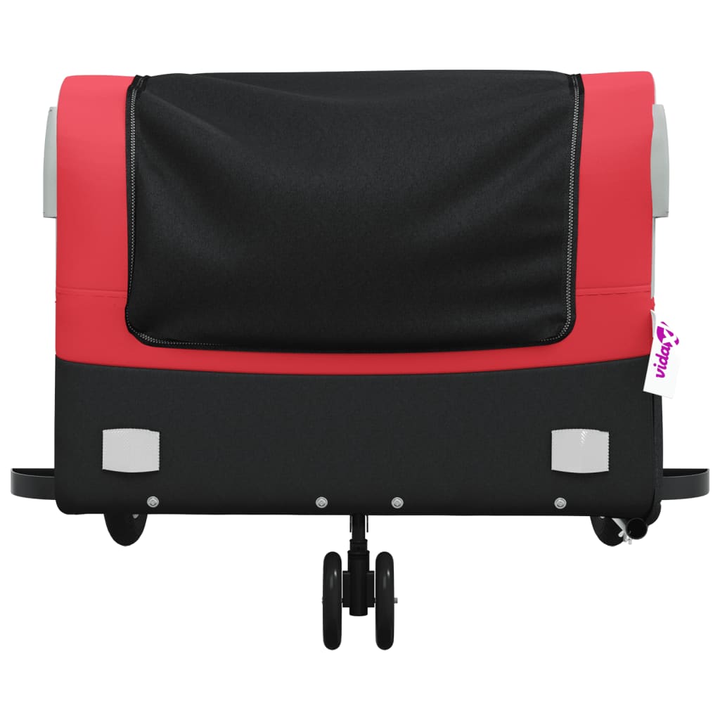 Cykeltrailer Sort og Rød 45 kg Jern