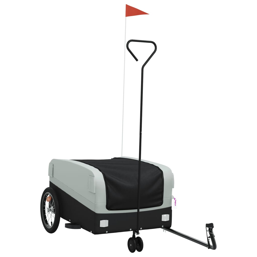 Cykeltrailer Sort og Grå 45 kg Jern