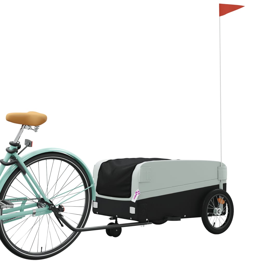 Cykeltrailer Sort og Grå 45 kg Jern