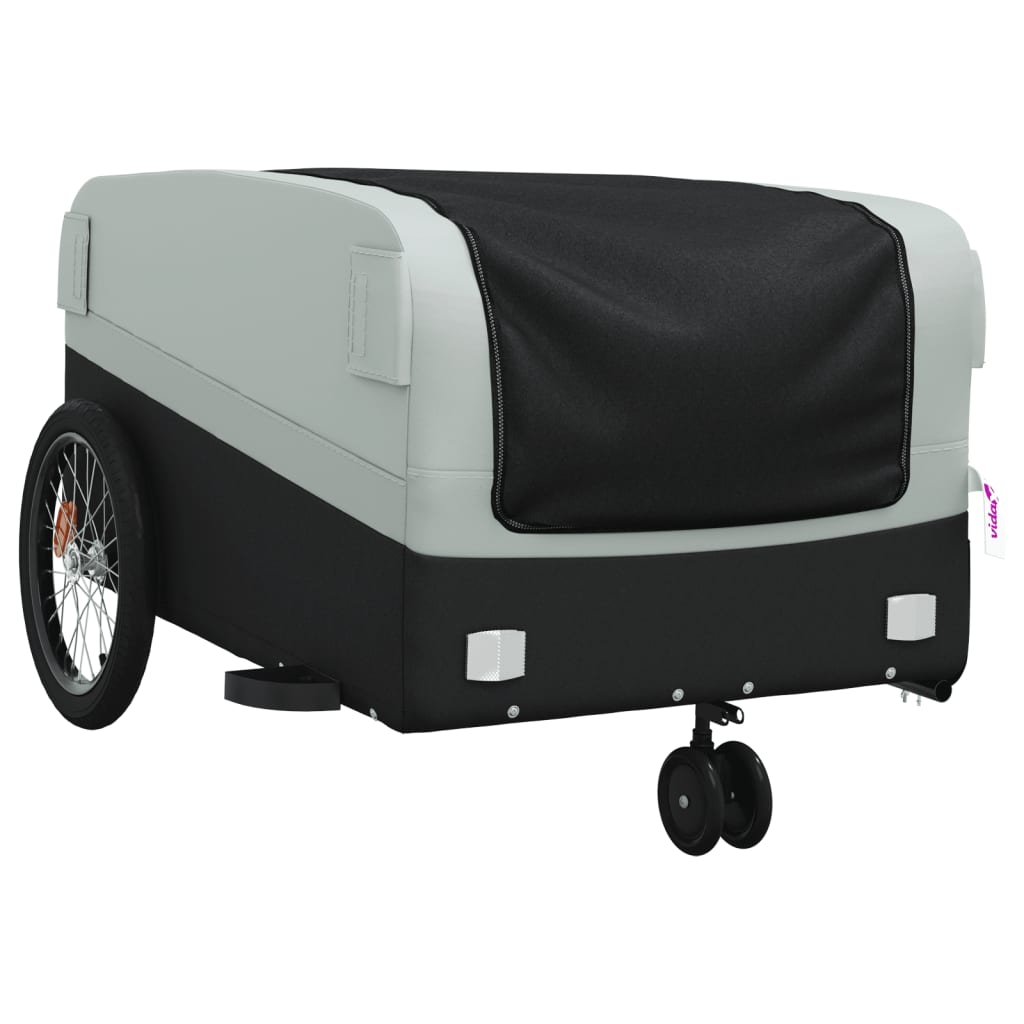 Cykeltrailer Sort og Grå 45 kg Jern