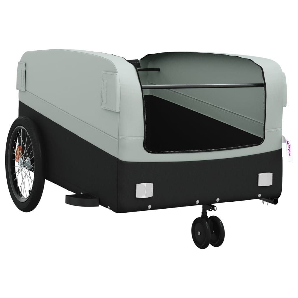 Cykeltrailer Sort og Grå 45 kg Jern