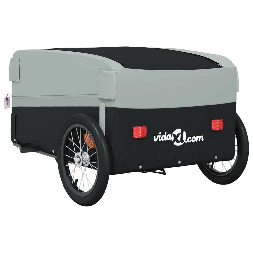 Cykeltrailer Sort og Grå 45 kg Jern