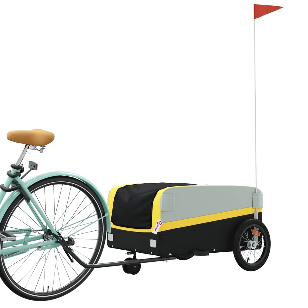 Cykeltrailer Sort og Gul 45 kg Jern