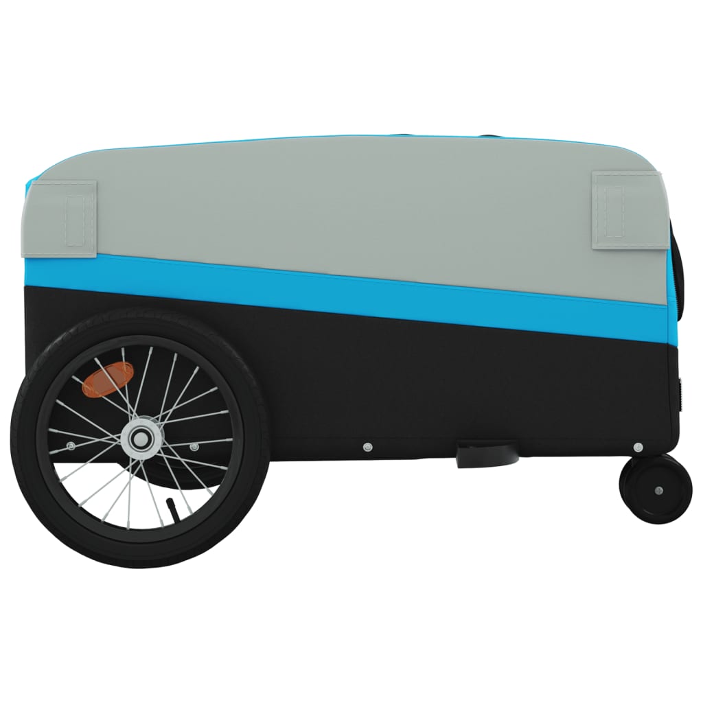 Cykeltrailer Sort og Blå 45 kg Jern