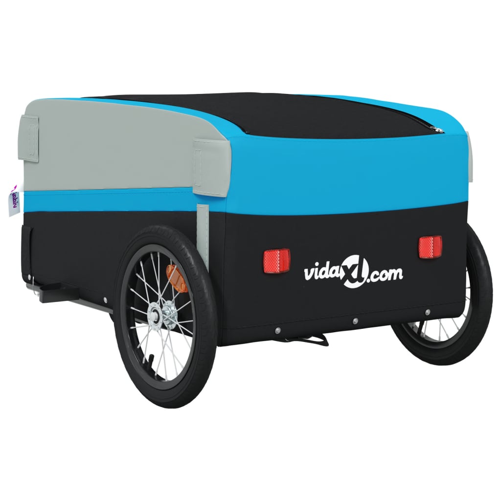 Cykeltrailer Sort og Blå 45 kg Jern