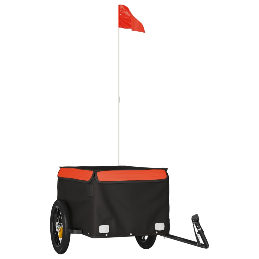 Cykeltrailer Sort og Orange 30 kg Jern