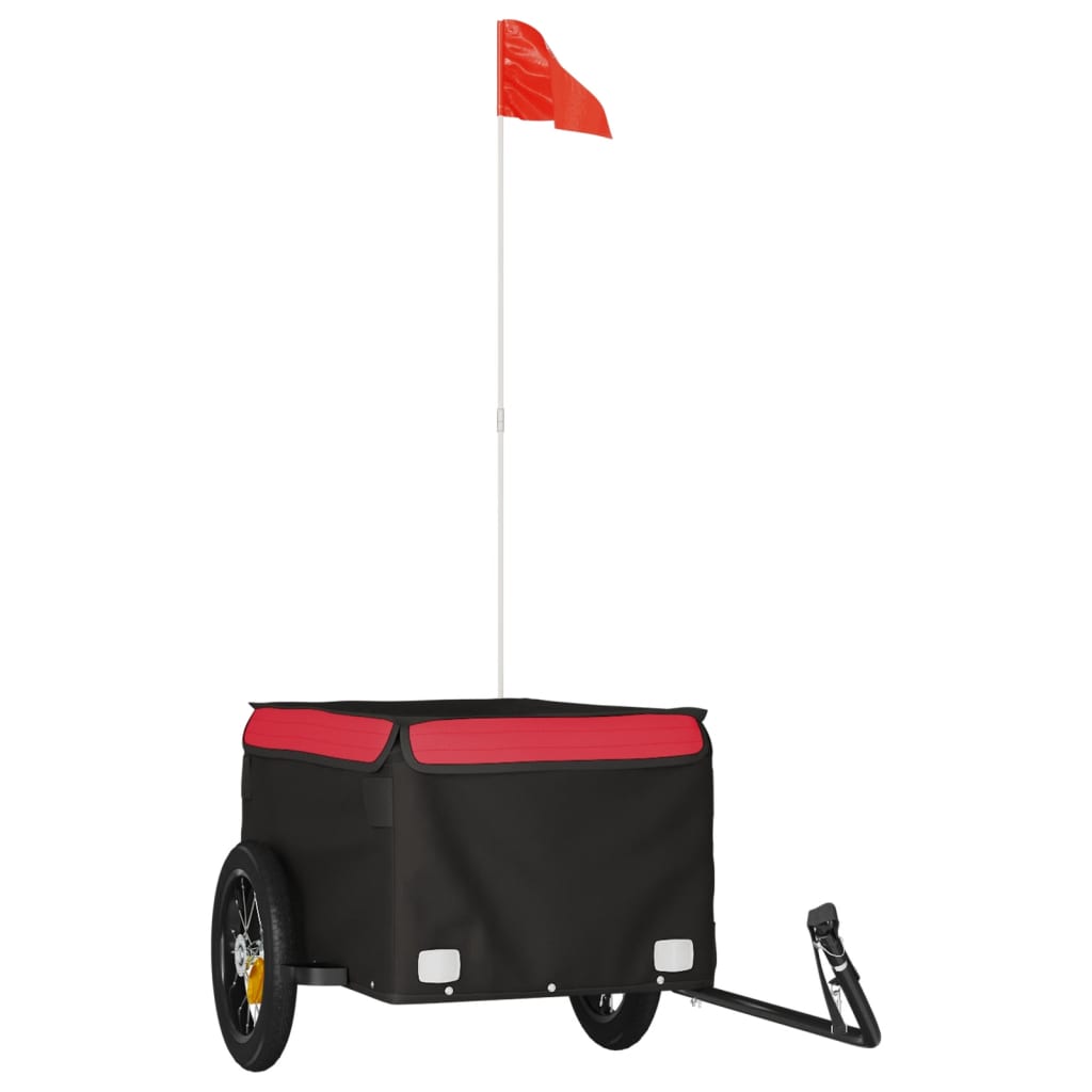 Cykeltrailer Sort og Rød 30 kg Jern