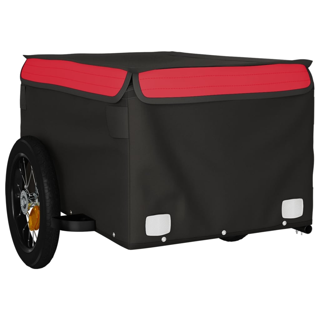 Cykeltrailer Sort og Rød 30 kg Jern