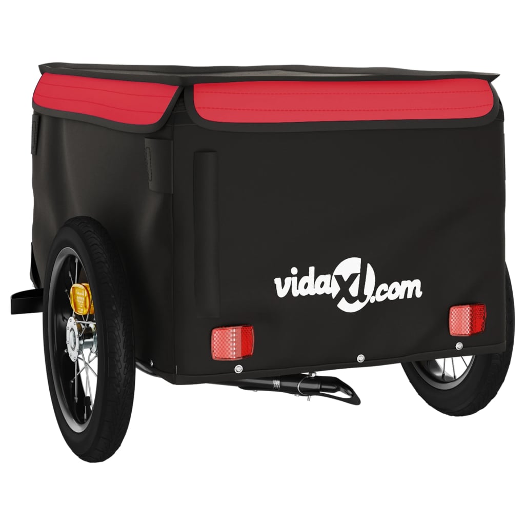 Cykeltrailer Sort og Rød 30 kg Jern