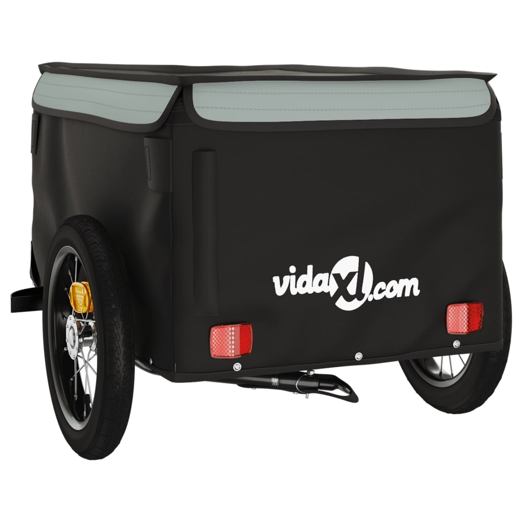 Cykeltrailer Sort og Grå 30 kg Jern