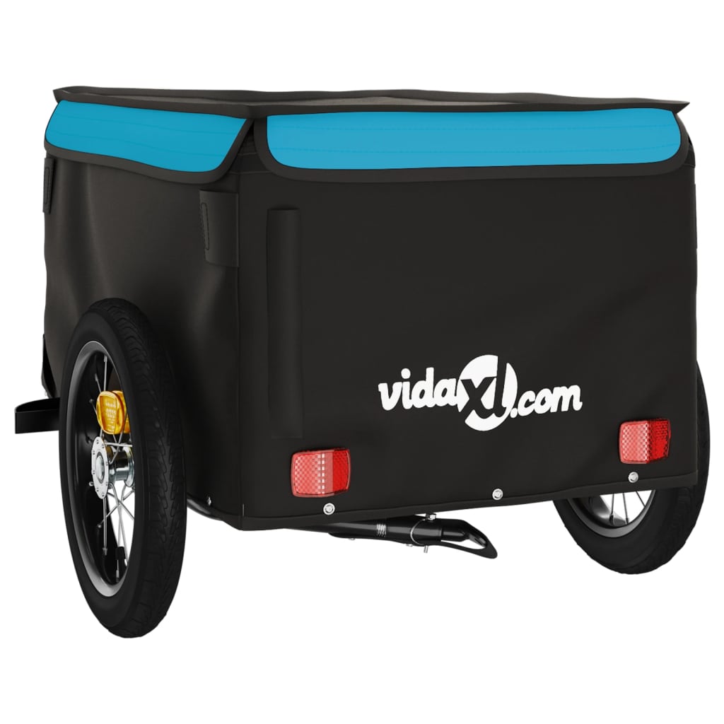 Cykeltrailer Sort og Blå 30 kg Jern
