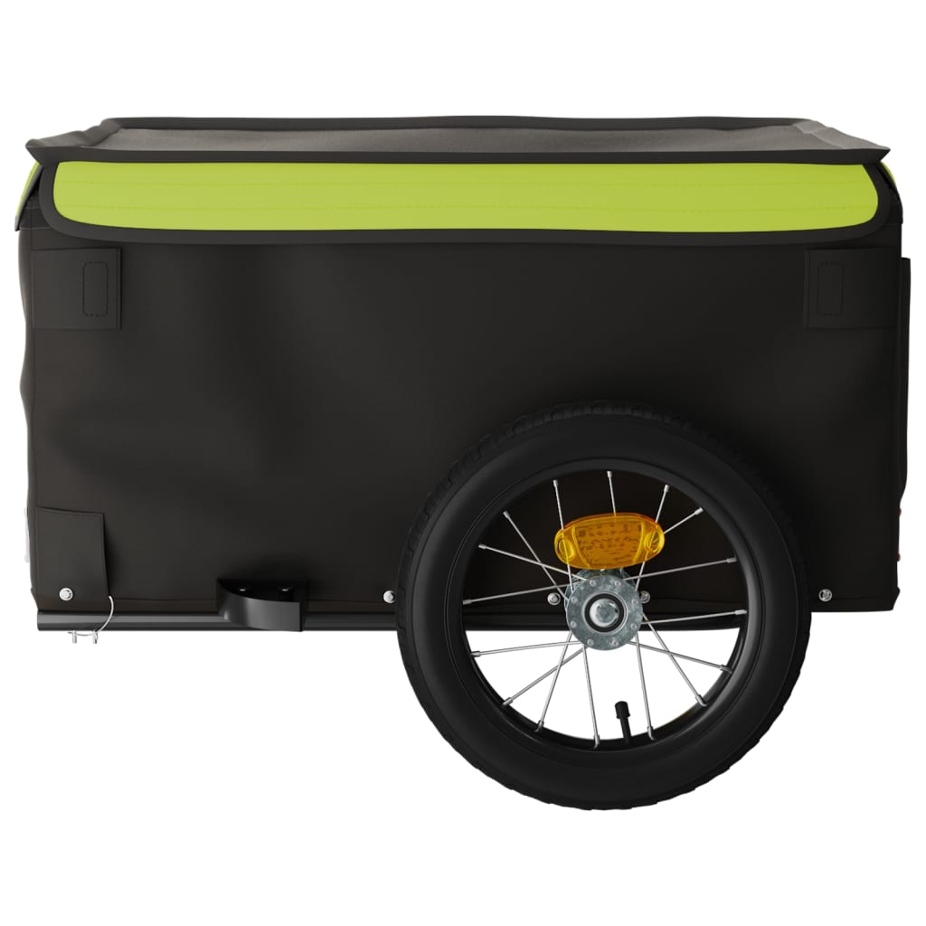 Cykeltrailer Sort og Grøn 30 kg Jern