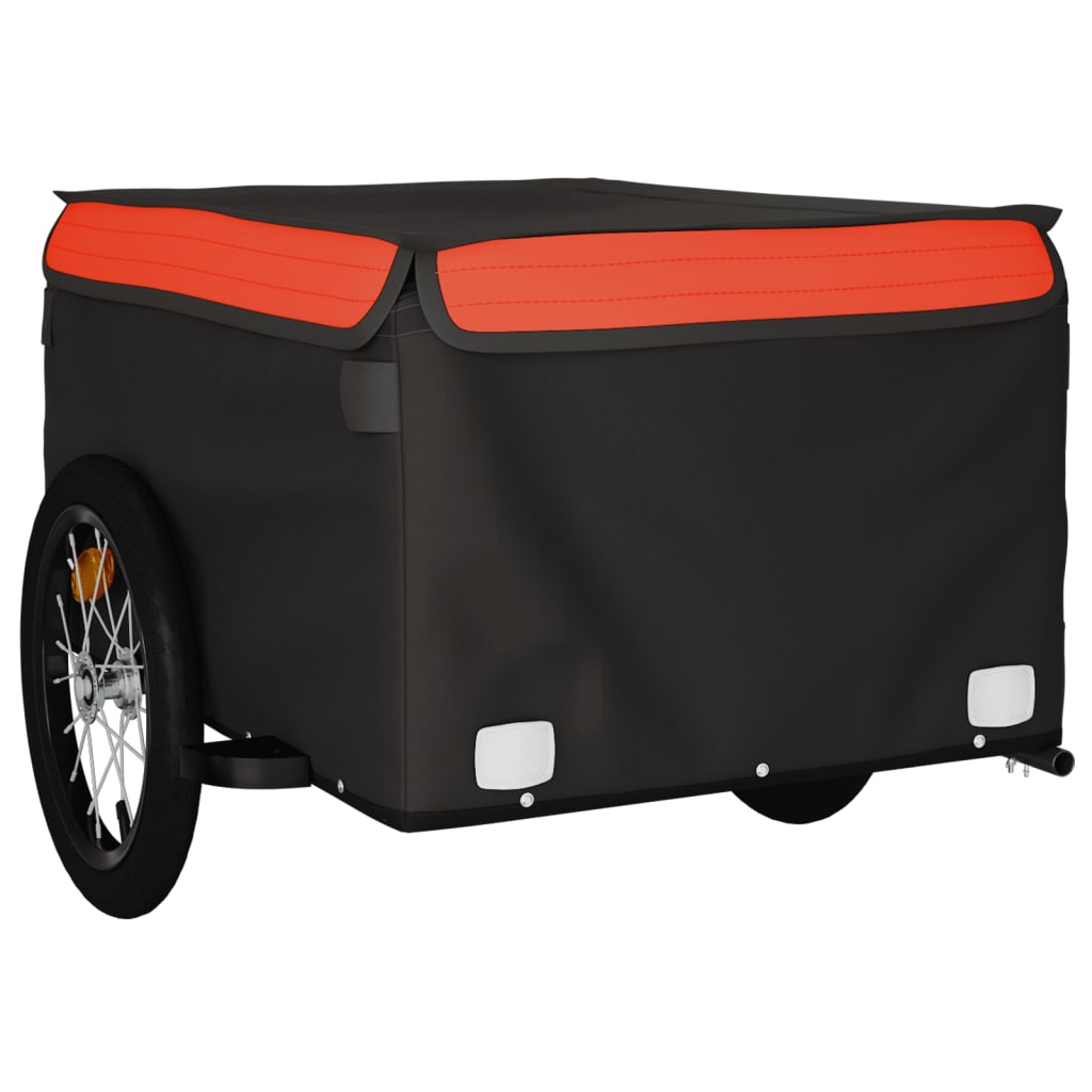 Cykeltrailer Sort og Orange 45 kg Jern