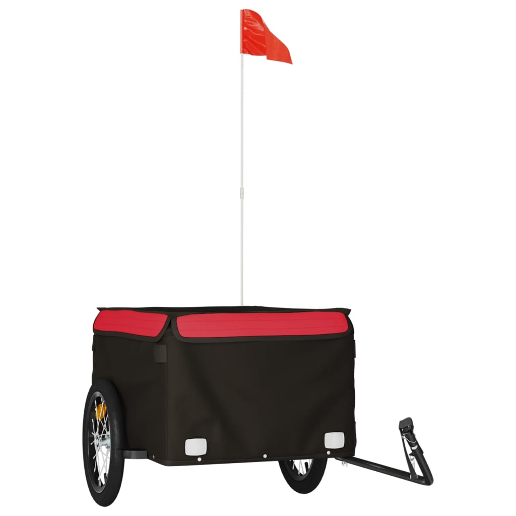 Cykeltrailer Sort og Rød 45 kg Jern