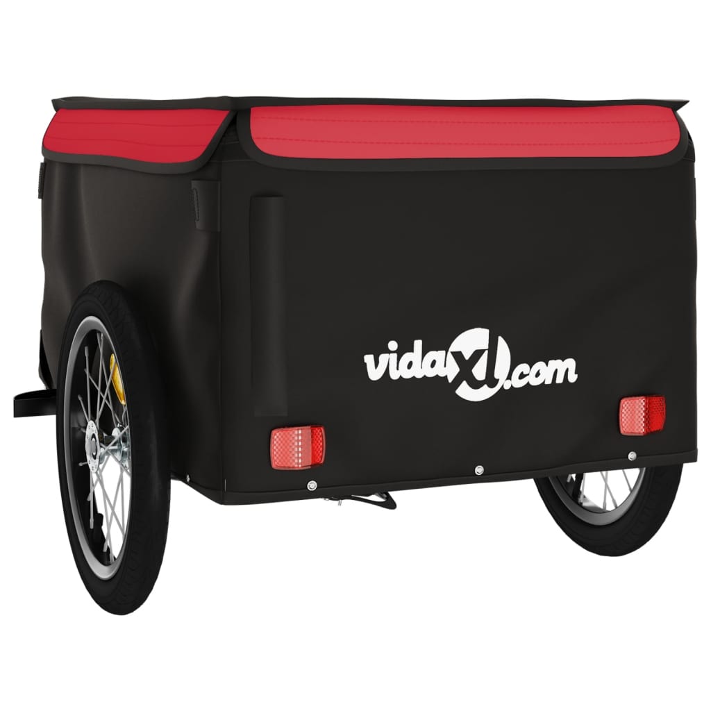 Cykeltrailer Sort og Rød 45 kg Jern
