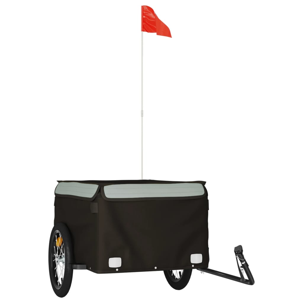 Cykeltrailer Sort og Grå 45 kg Jern
