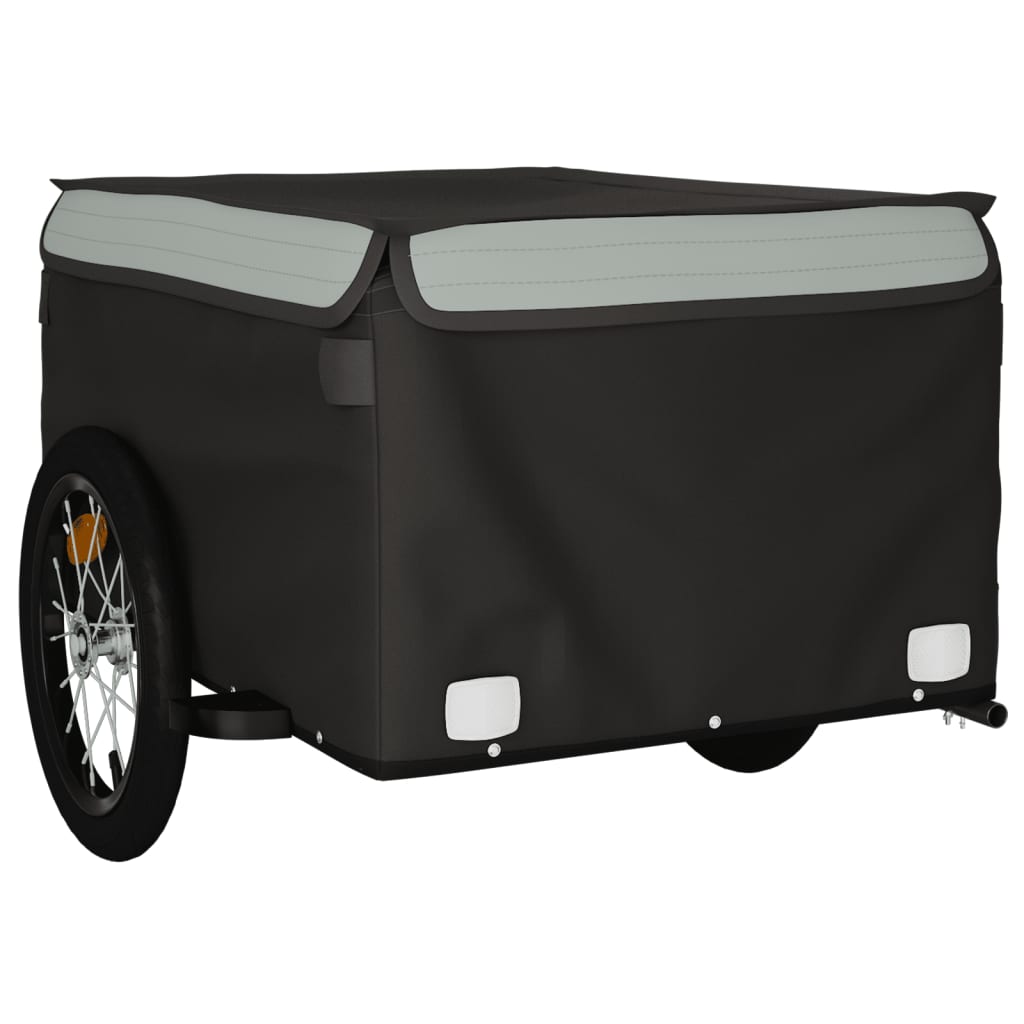 Cykeltrailer Sort og Grå 45 kg Jern