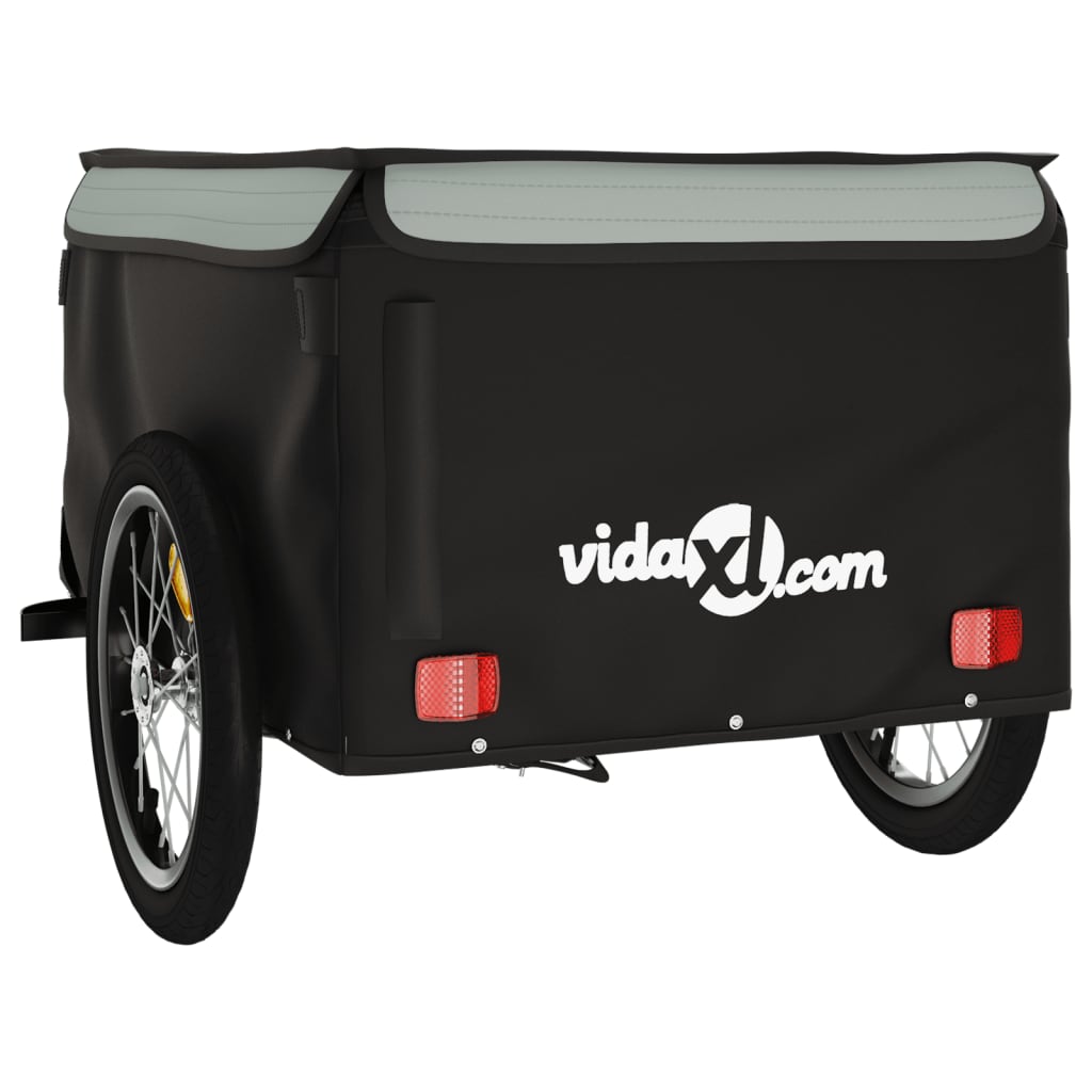 Cykeltrailer Sort og Grå 45 kg Jern
