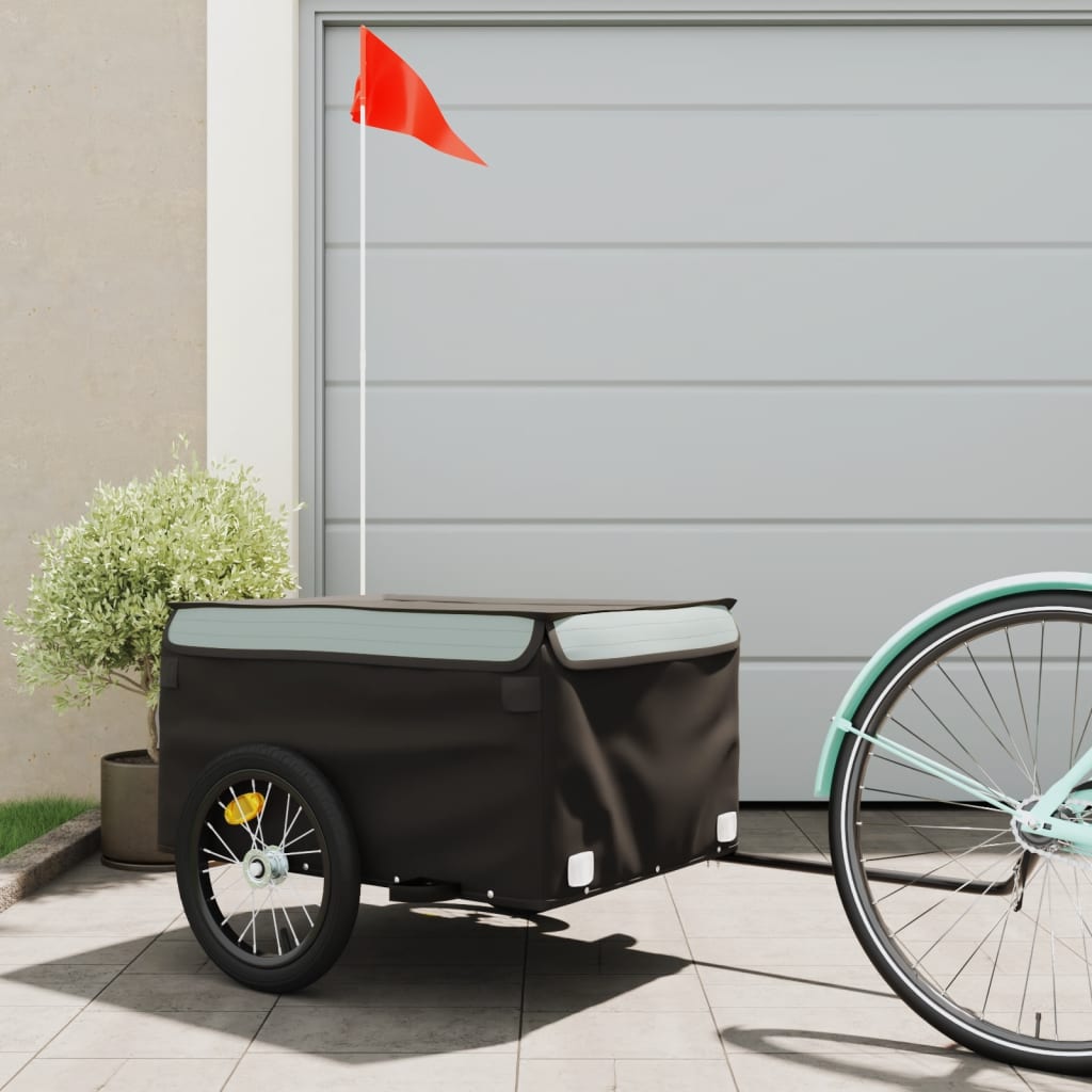 Cykeltrailer Sort og Grå 45 kg Jern