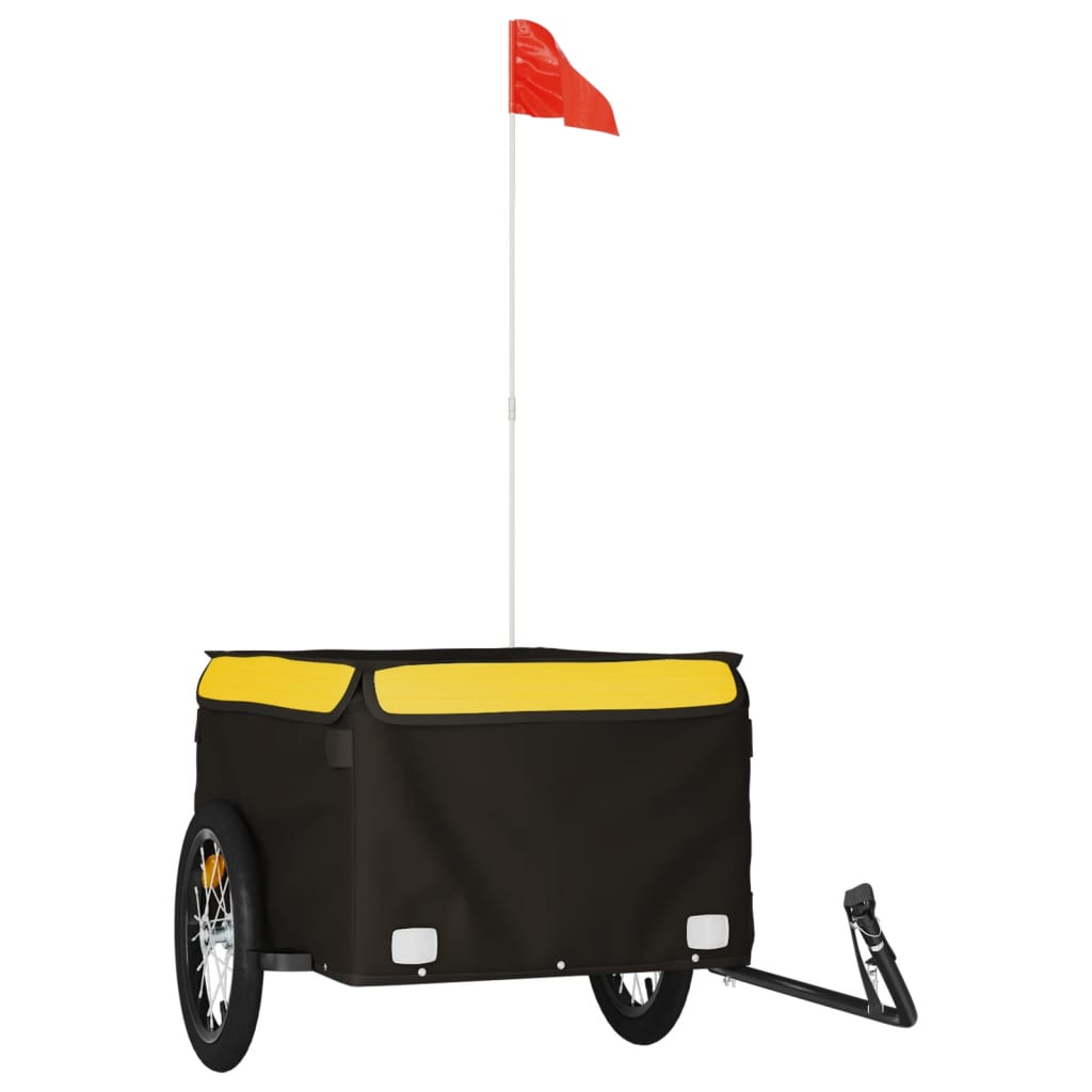 Cykeltrailer Sort og Gul 45 kg Jern
