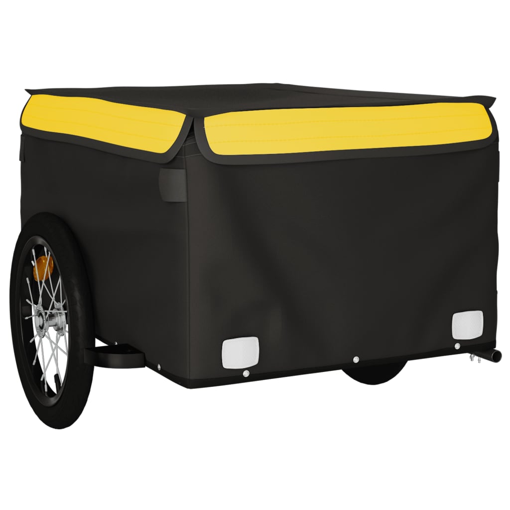 Cykeltrailer Sort og Gul 45 kg Jern