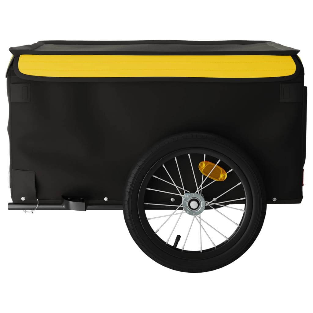 Cykeltrailer Sort og Gul 45 kg Jern