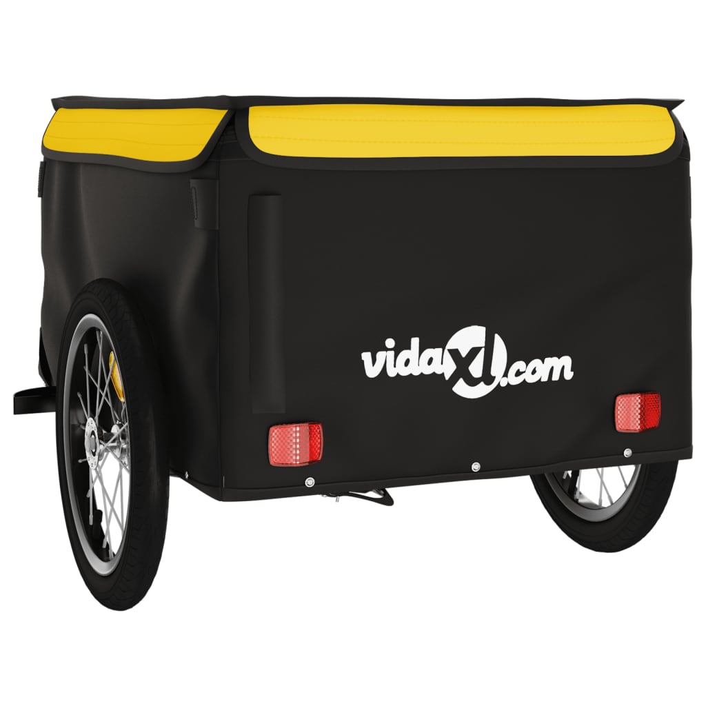 Cykeltrailer Sort og Gul 45 kg Jern
