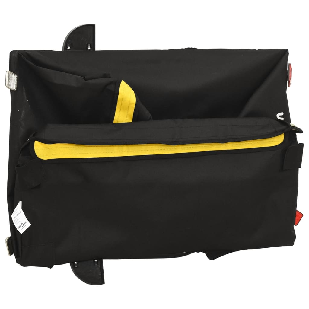 Cykeltrailer Sort og Gul 45 kg Jern
