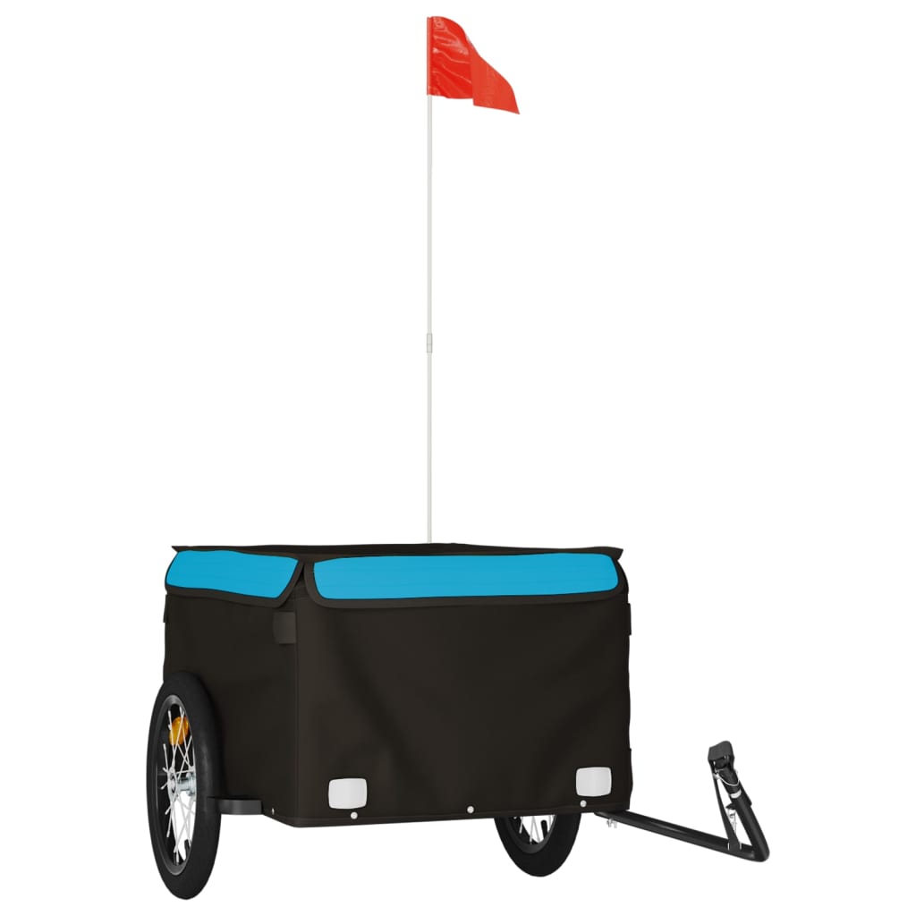 Cykeltrailer Sort og Blå 45 kg Jern