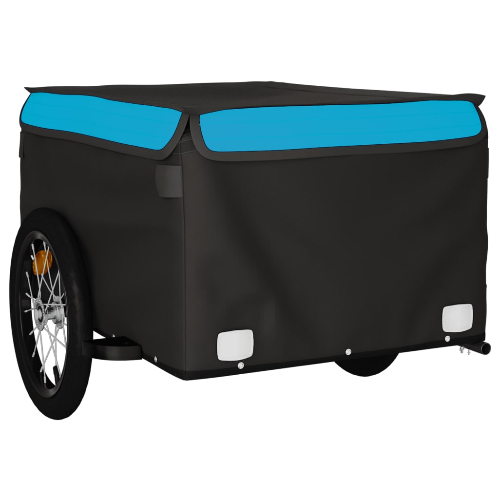 Cykeltrailer Sort og Blå 45 kg Jern