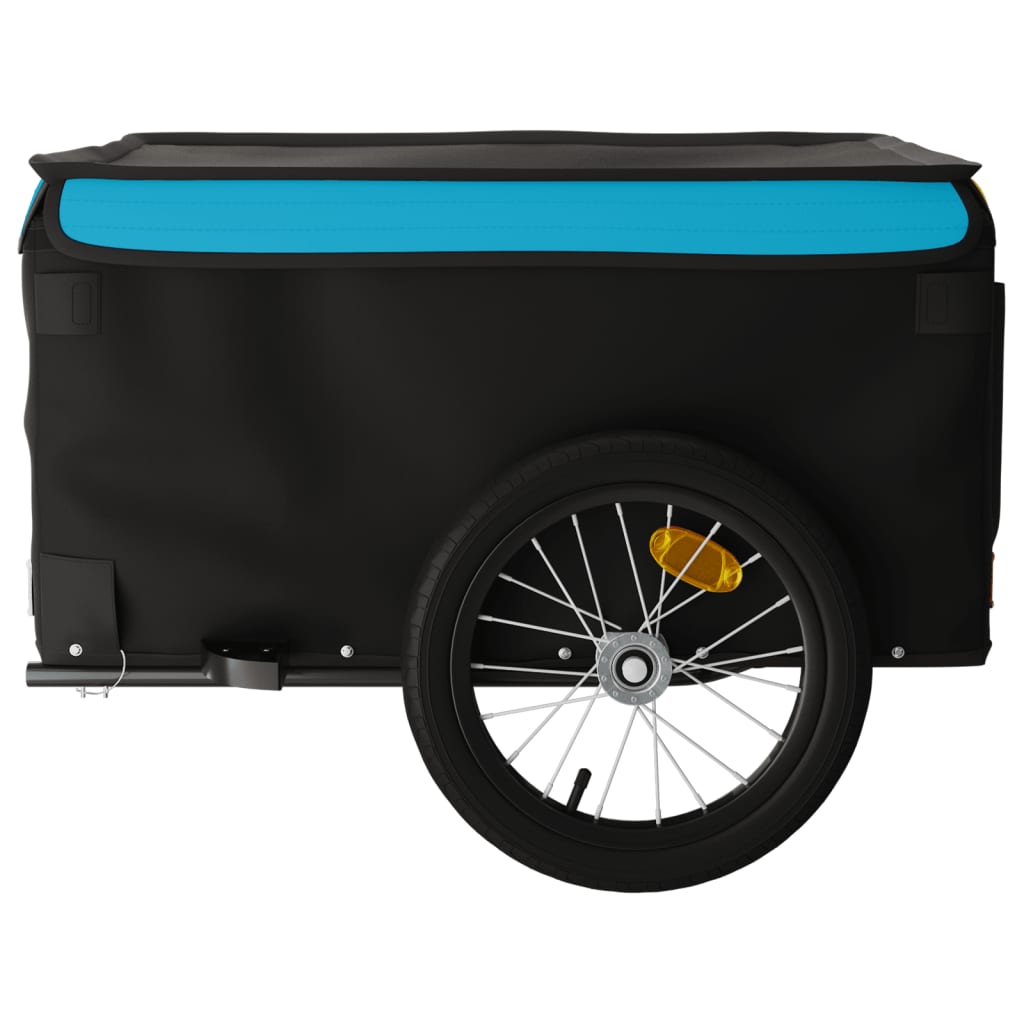 Cykeltrailer Sort og Blå 45 kg Jern
