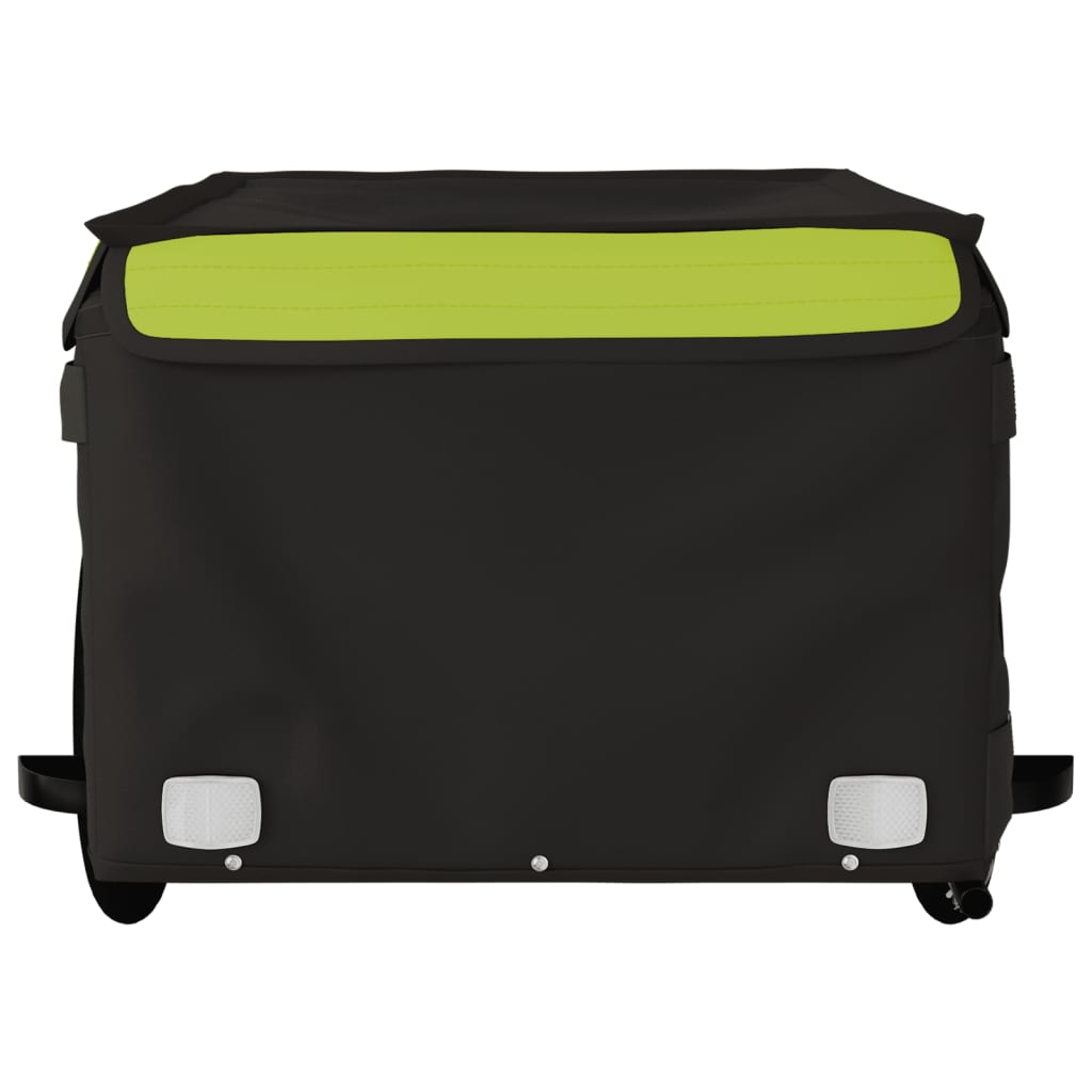 Cykeltrailer Sort og Grøn 45 kg Jern