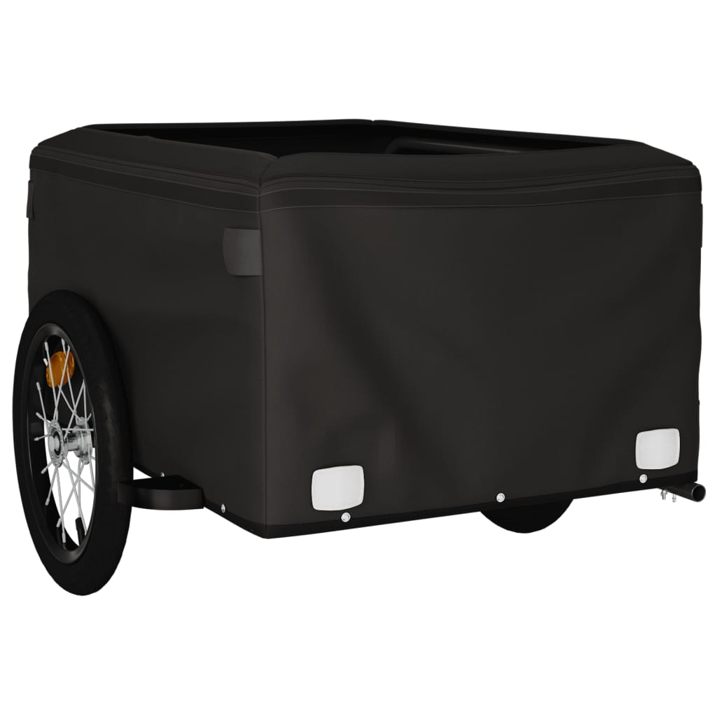 Cykeltrailer Sort og Grøn 45 kg Jern