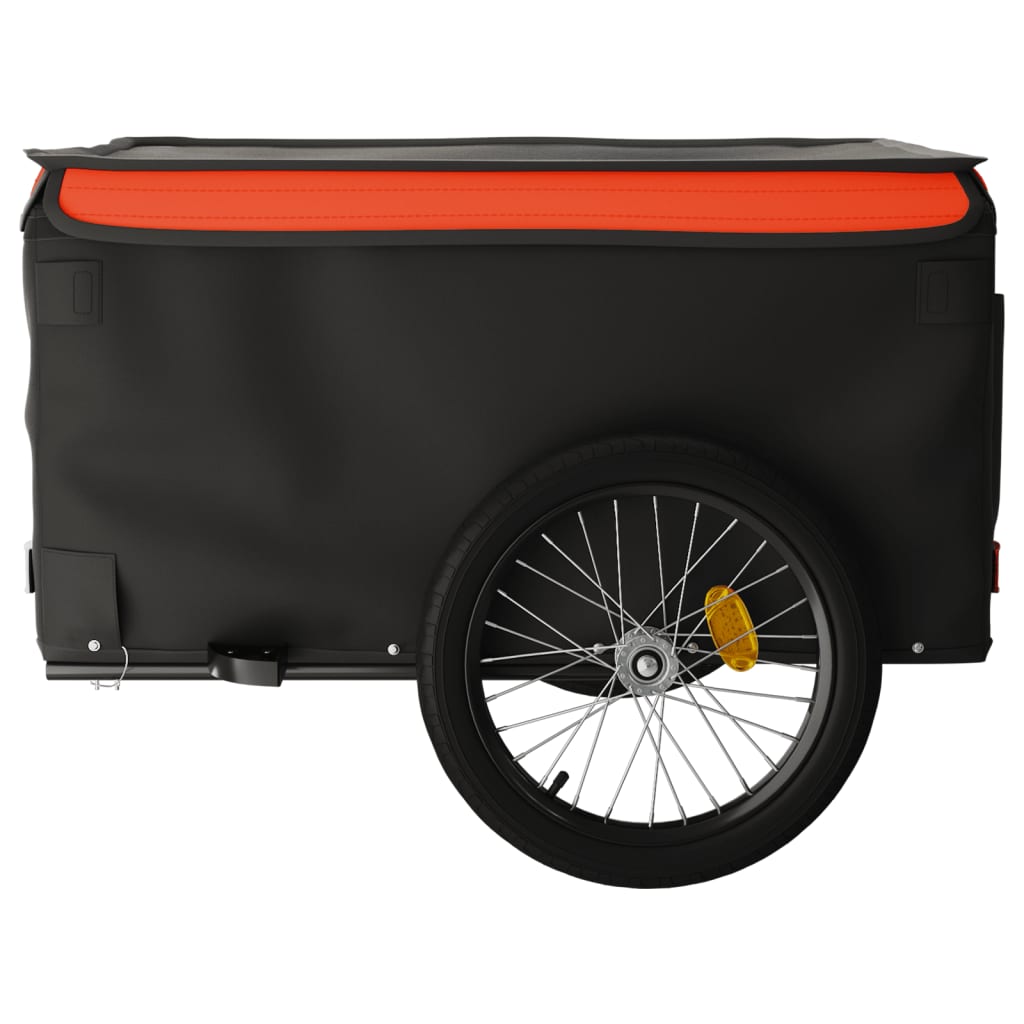 Cykeltrailer Sort og Orange 45 kg Jern