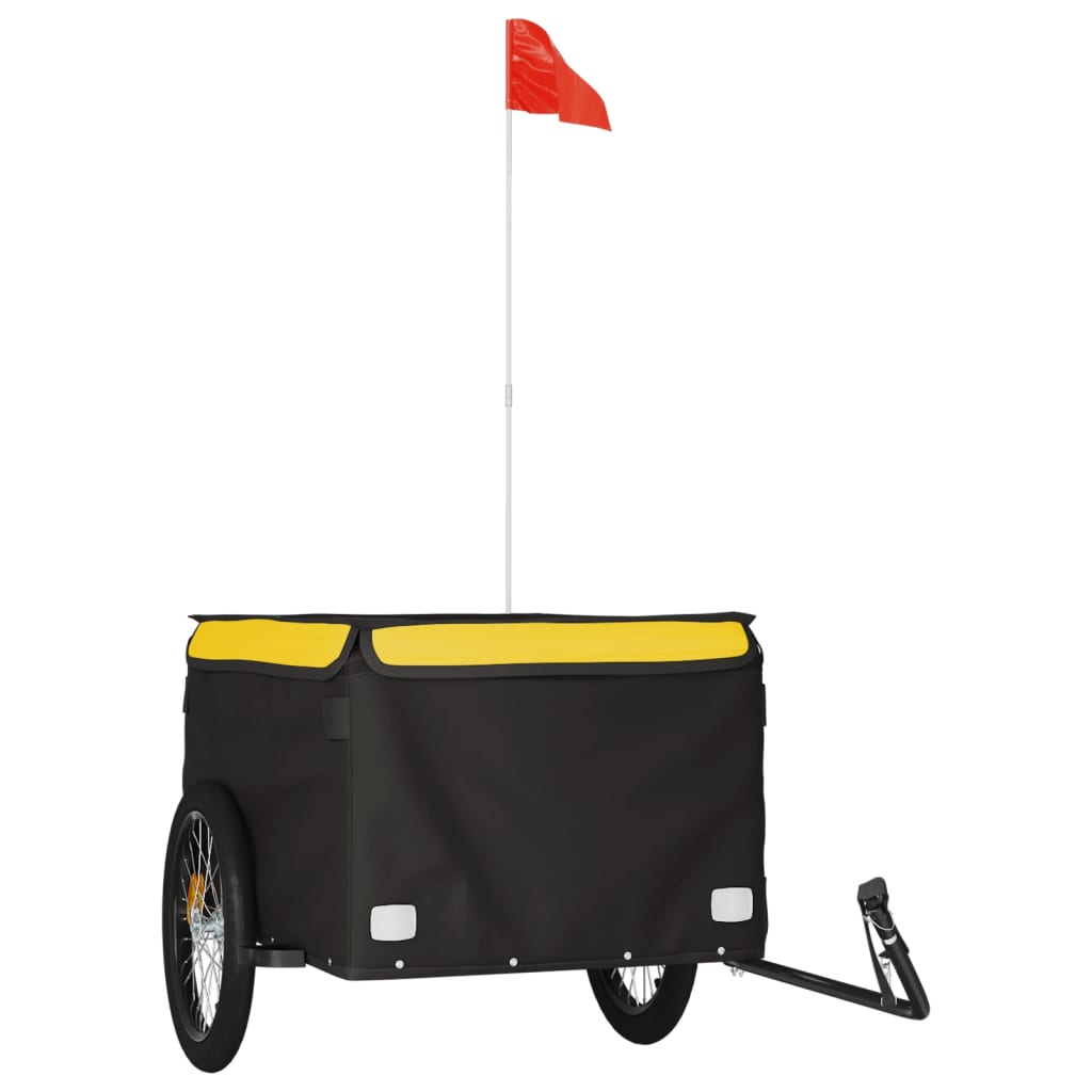 Cykeltrailer Sort og Gul 45 kg Jern