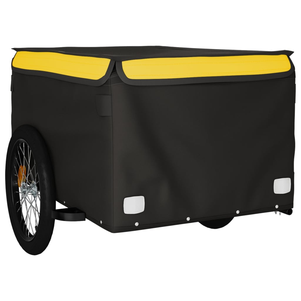 Cykeltrailer Sort og Gul 45 kg Jern
