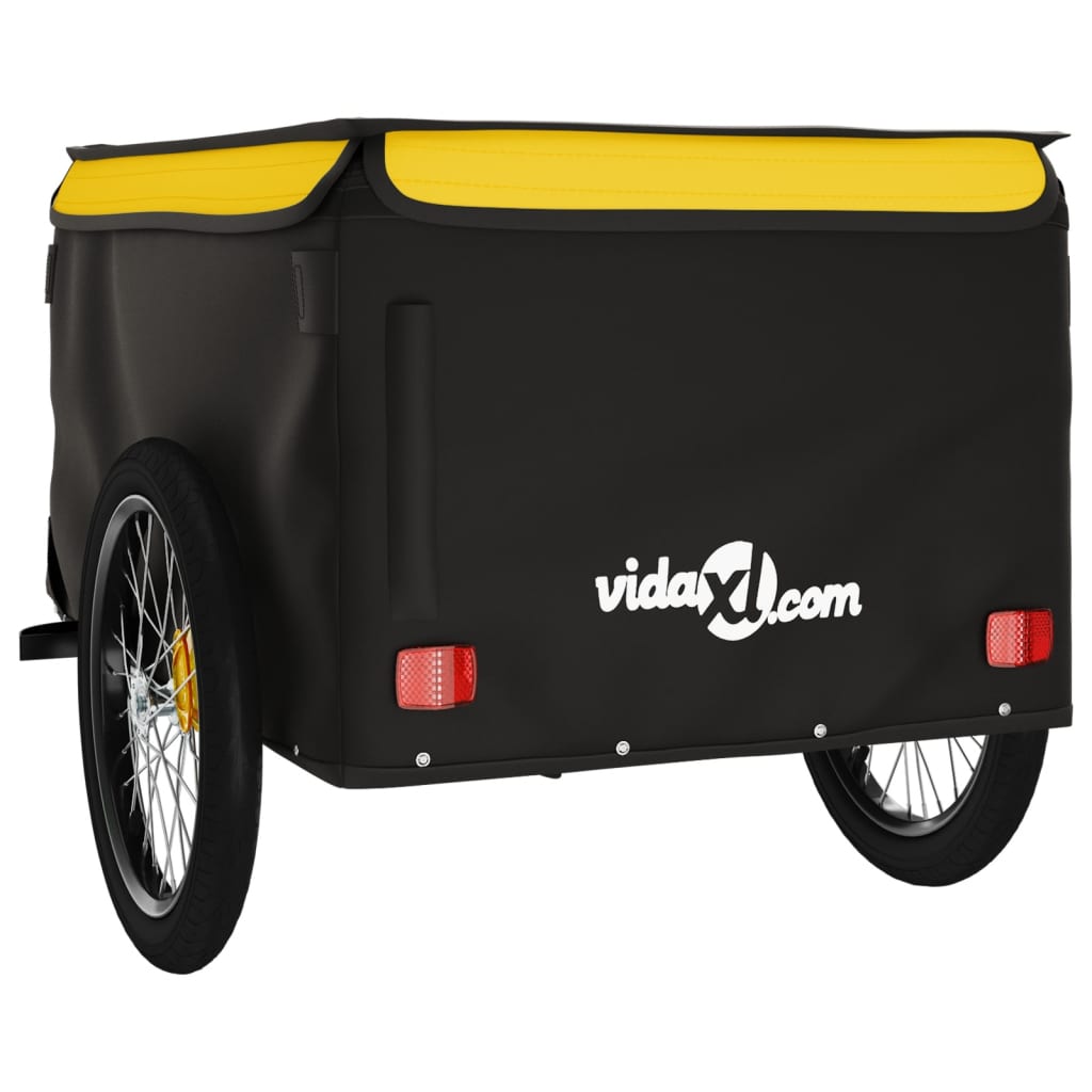Cykeltrailer Sort og Gul 45 kg Jern