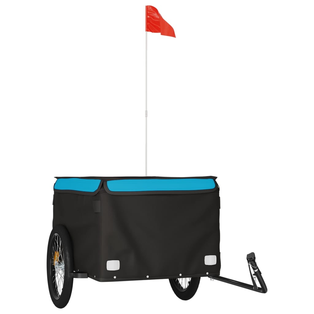 Cykeltrailer Sort og Blå 45 kg Jern