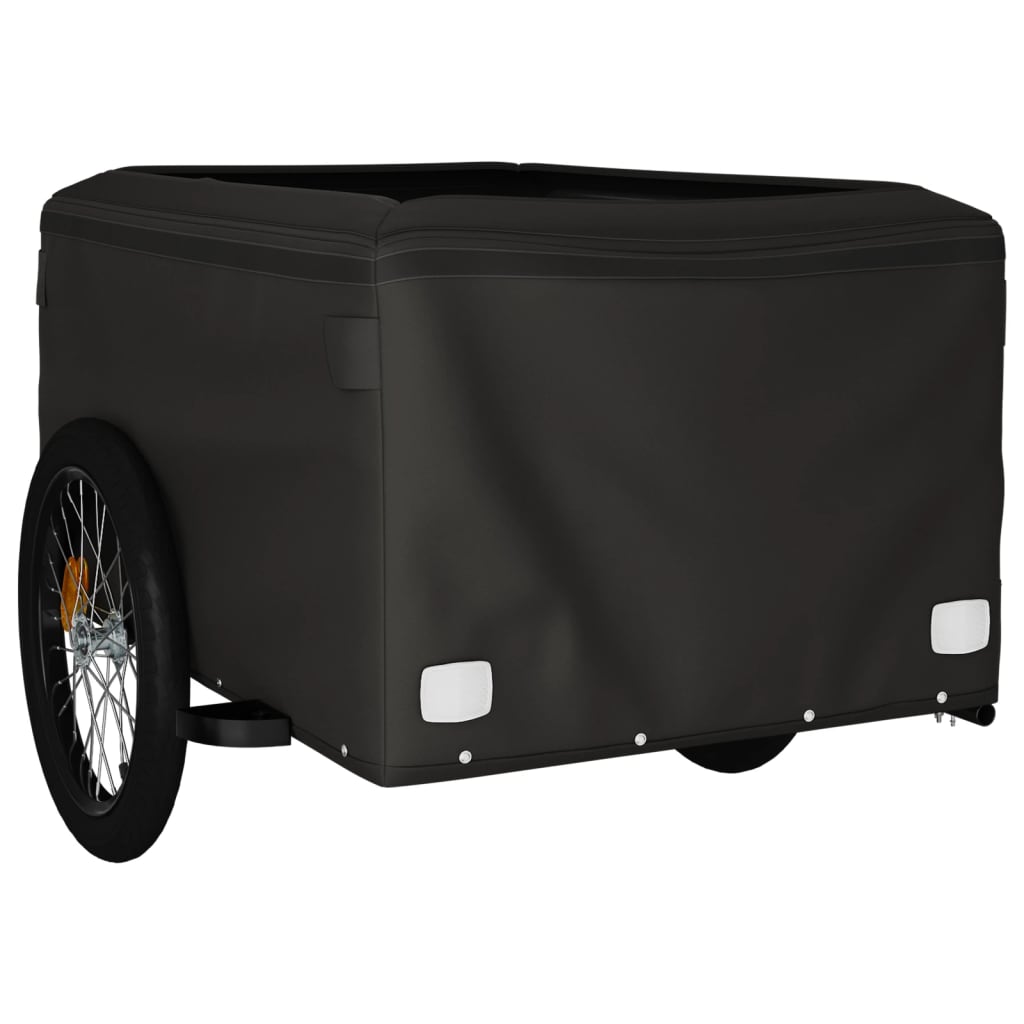 Cykeltrailer Sort og Grøn 45 kg Jern