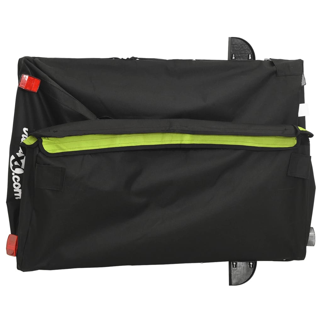 Cykeltrailer Sort og Grøn 45 kg Jern