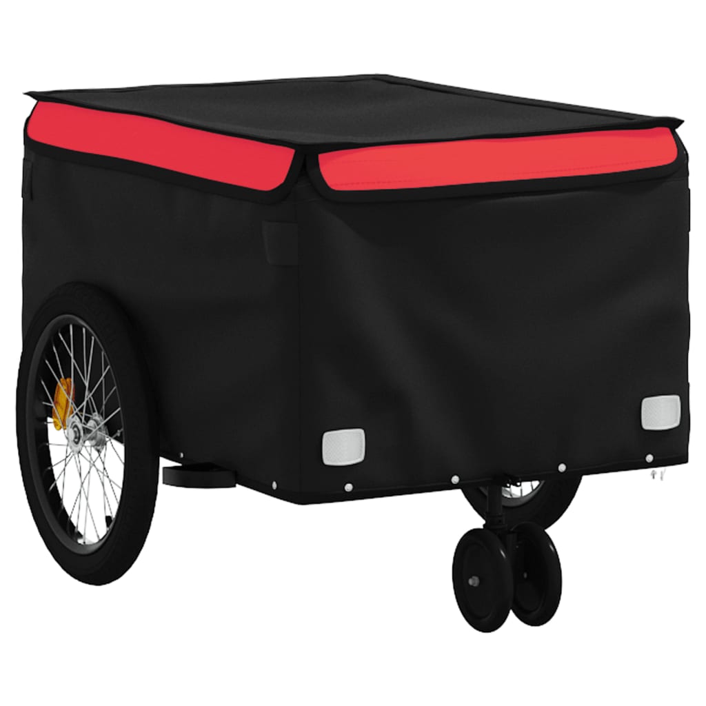 Cykeltrailer Sort og Rød 30 kg Jern