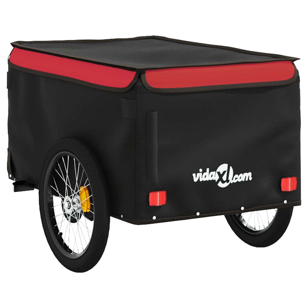 Cykeltrailer Sort og Rød 30 kg Jern