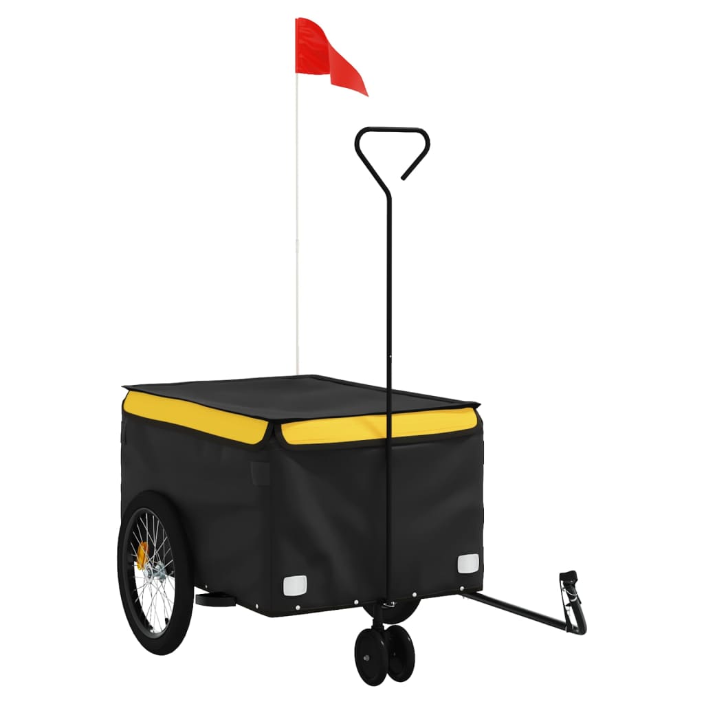 Cykeltrailer Sort og Gul 30 kg Jern