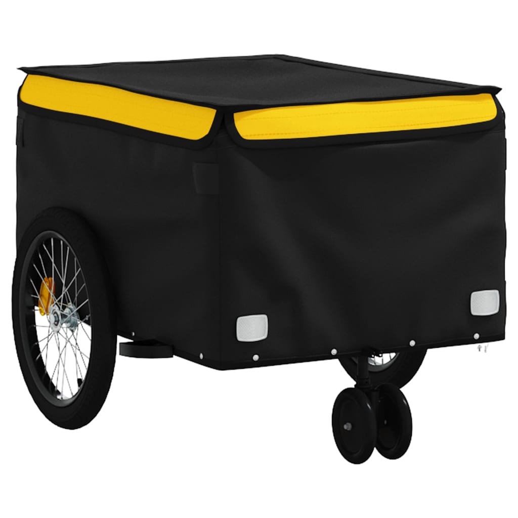 Cykeltrailer Sort og Gul 30 kg Jern