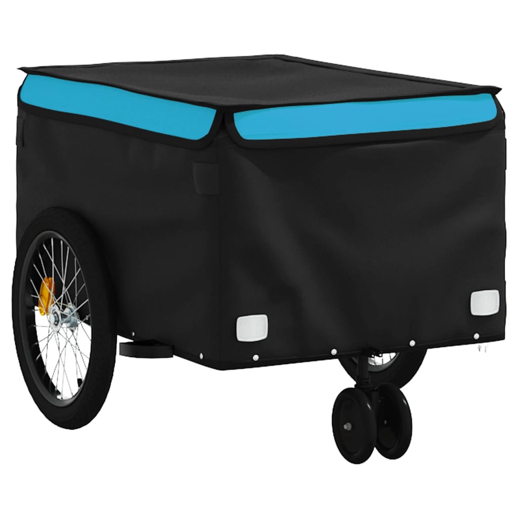 Cykeltrailer Sort og Blå 30 kg Jern