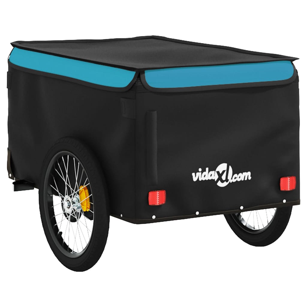 Cykeltrailer Sort og Blå 30 kg Jern