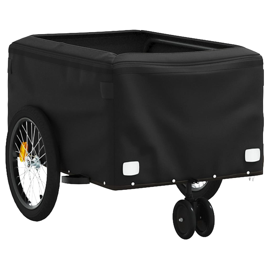 Cykeltrailer Sort og Grøn 30 kg Jern
