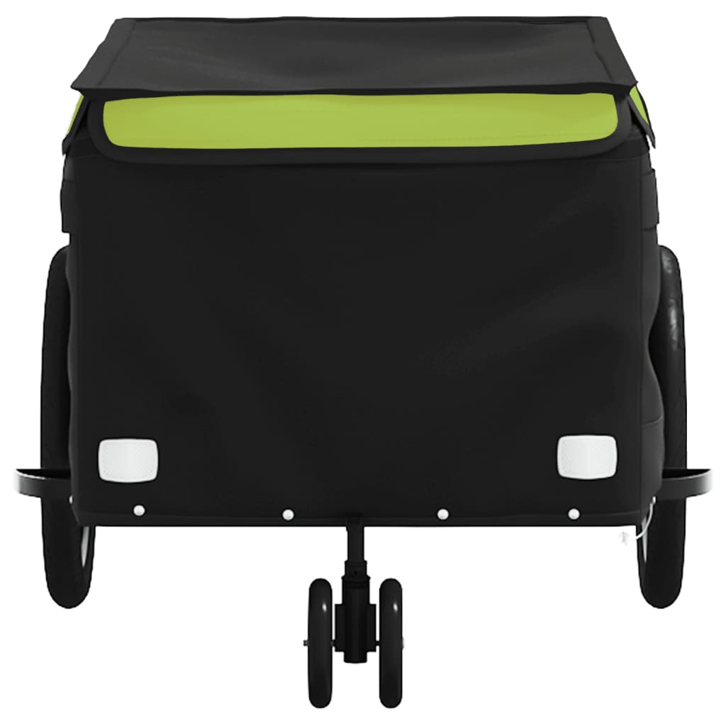 Cykeltrailer Sort og Grøn 30 kg Jern